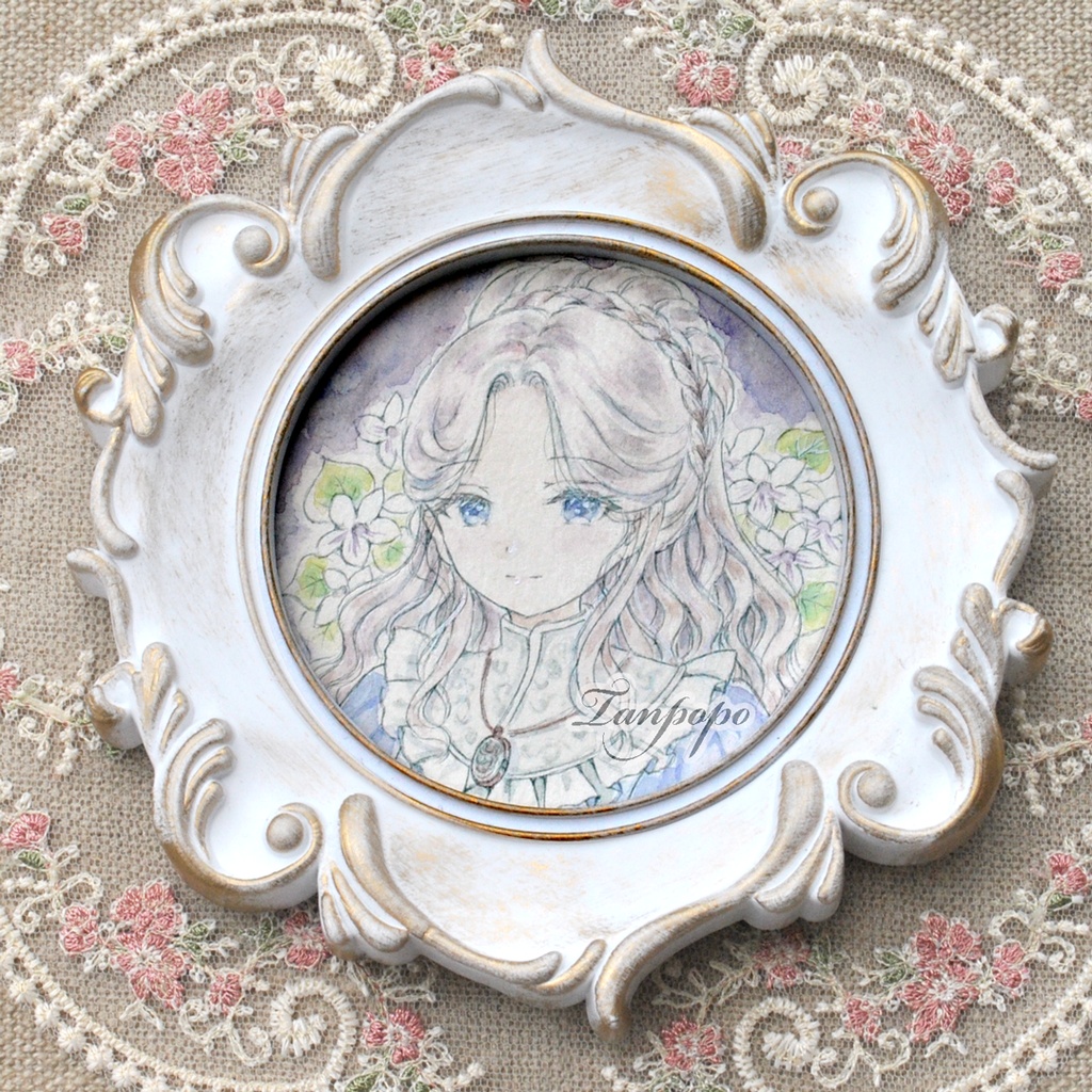 手描きイラスト オリジナル アナログ 原画 ある姫君の肖像