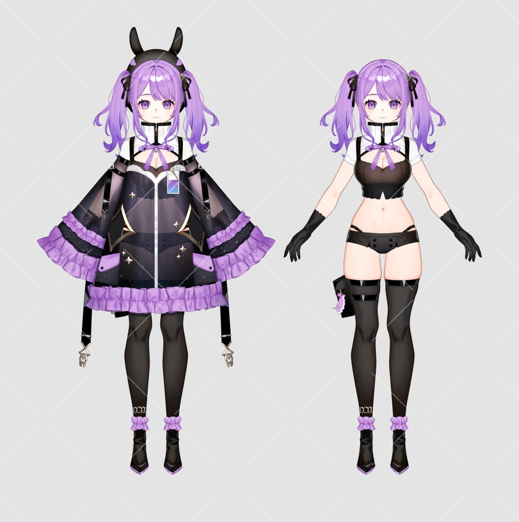 【汎用イラスト】ウミウシの女の子【パーツ分けPSD】