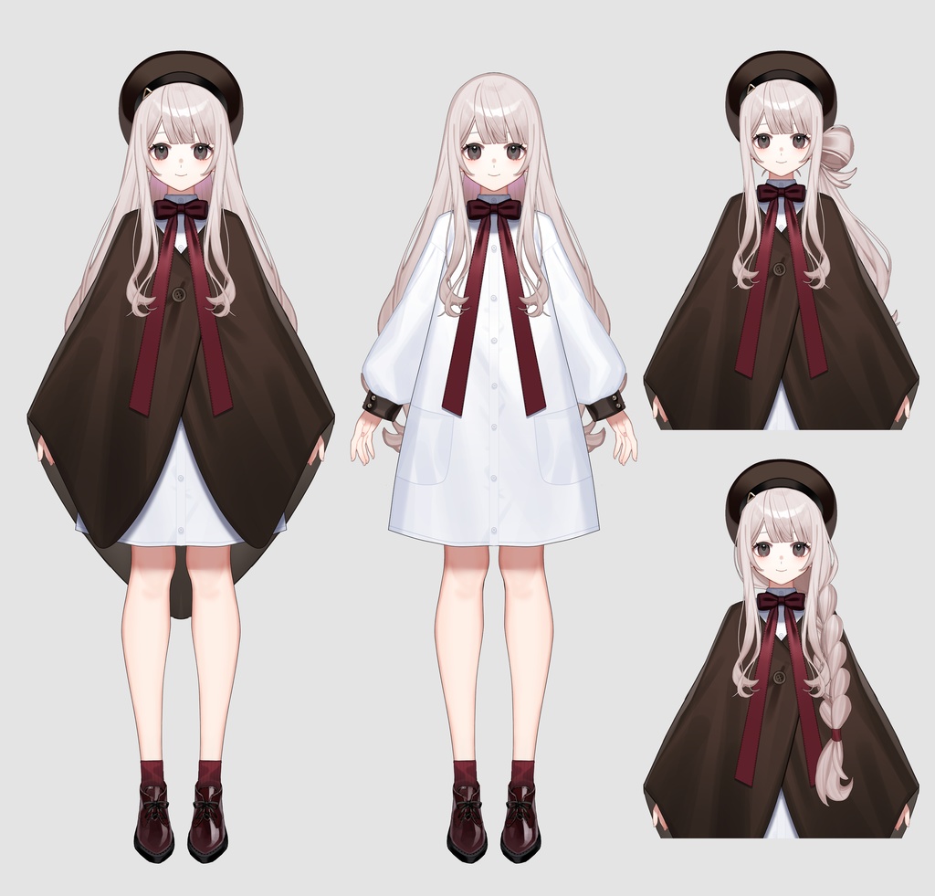 【汎用イラスト】ポンチョの女の子【パーツ分けPSD】