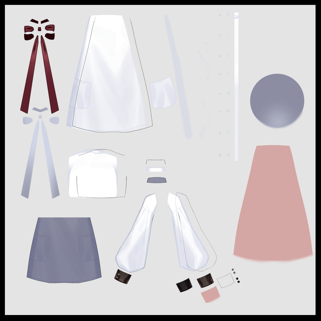 【汎用イラスト】ポンチョの女の子【パーツ分けPSD】