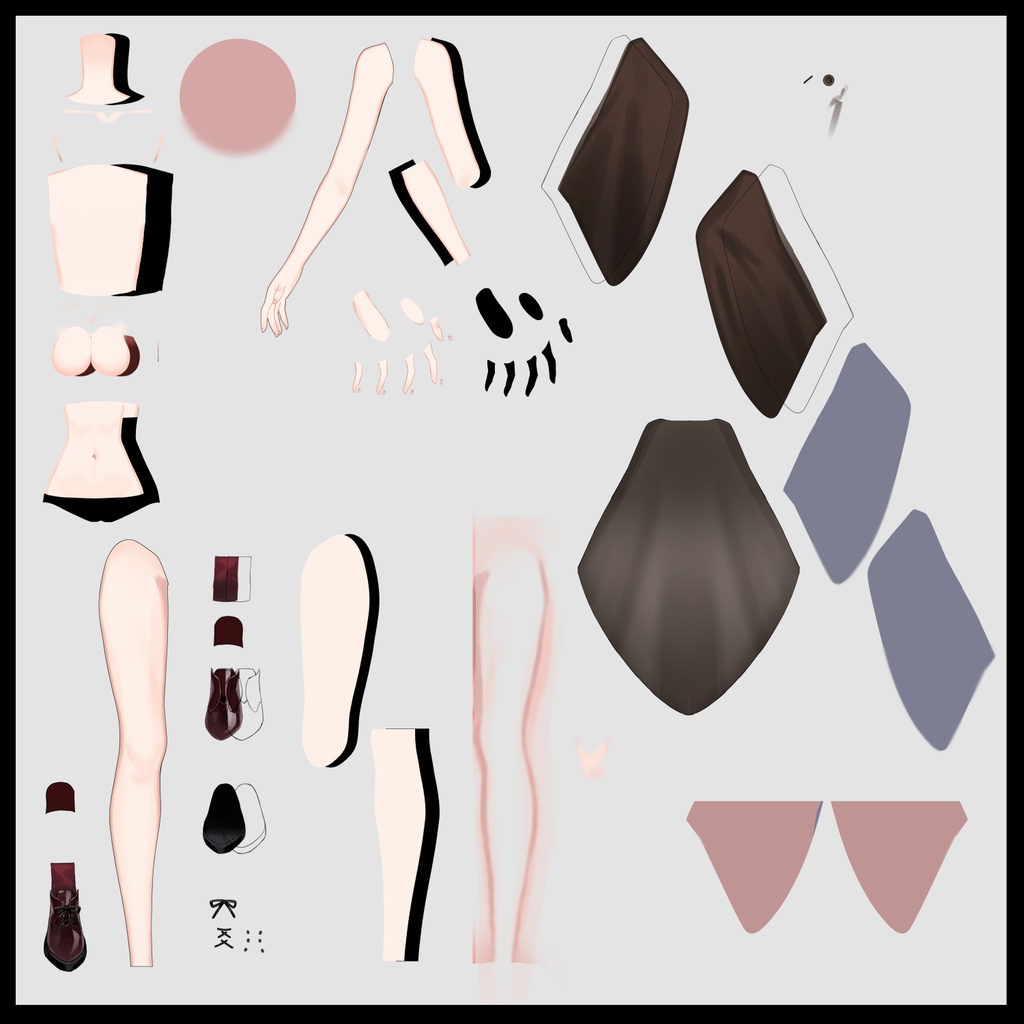 【汎用イラスト】ポンチョの女の子【パーツ分けPSD】