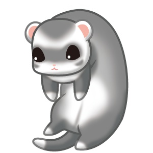 フェレットお叱りアクリルキーホルダー①