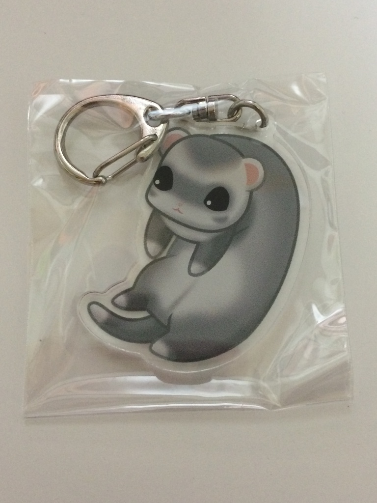 フェレットお叱りアクリルキーホルダー①