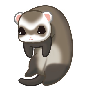 フェレットお叱りアクリルキーホルダー②