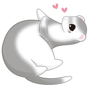 ごろごろフェレットアクリルキーホルダー