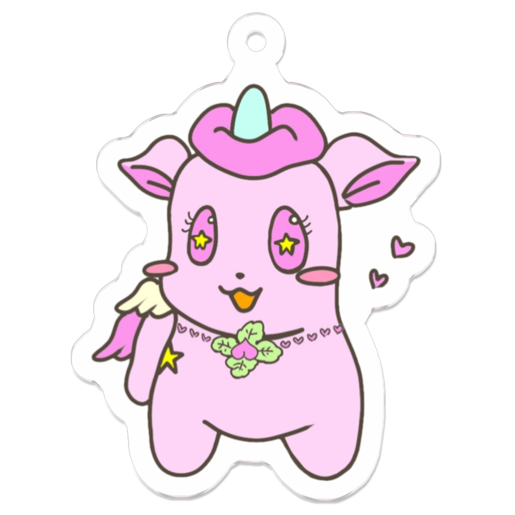 🍀🍑よつはのみんぴーアクキー🍑🍀