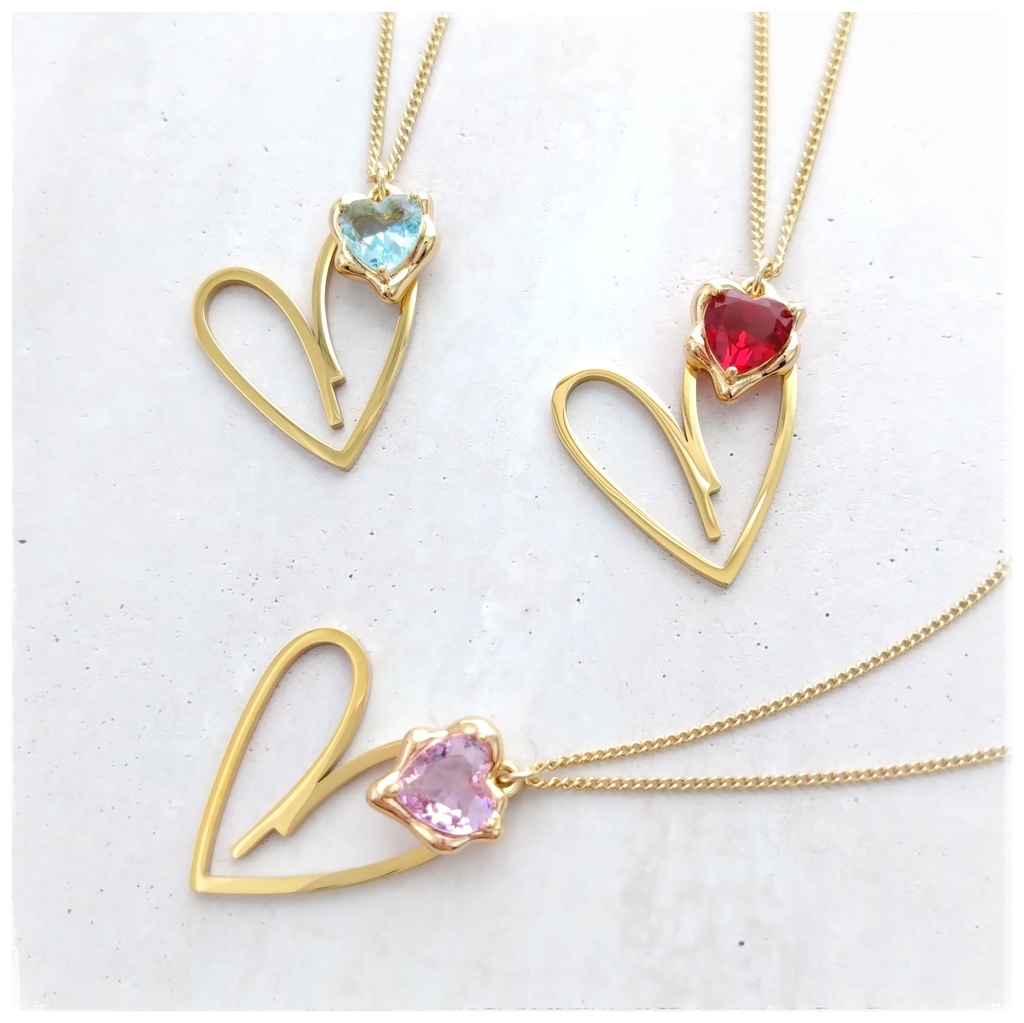 メルティ♡＆ステンレスハートのネックレス