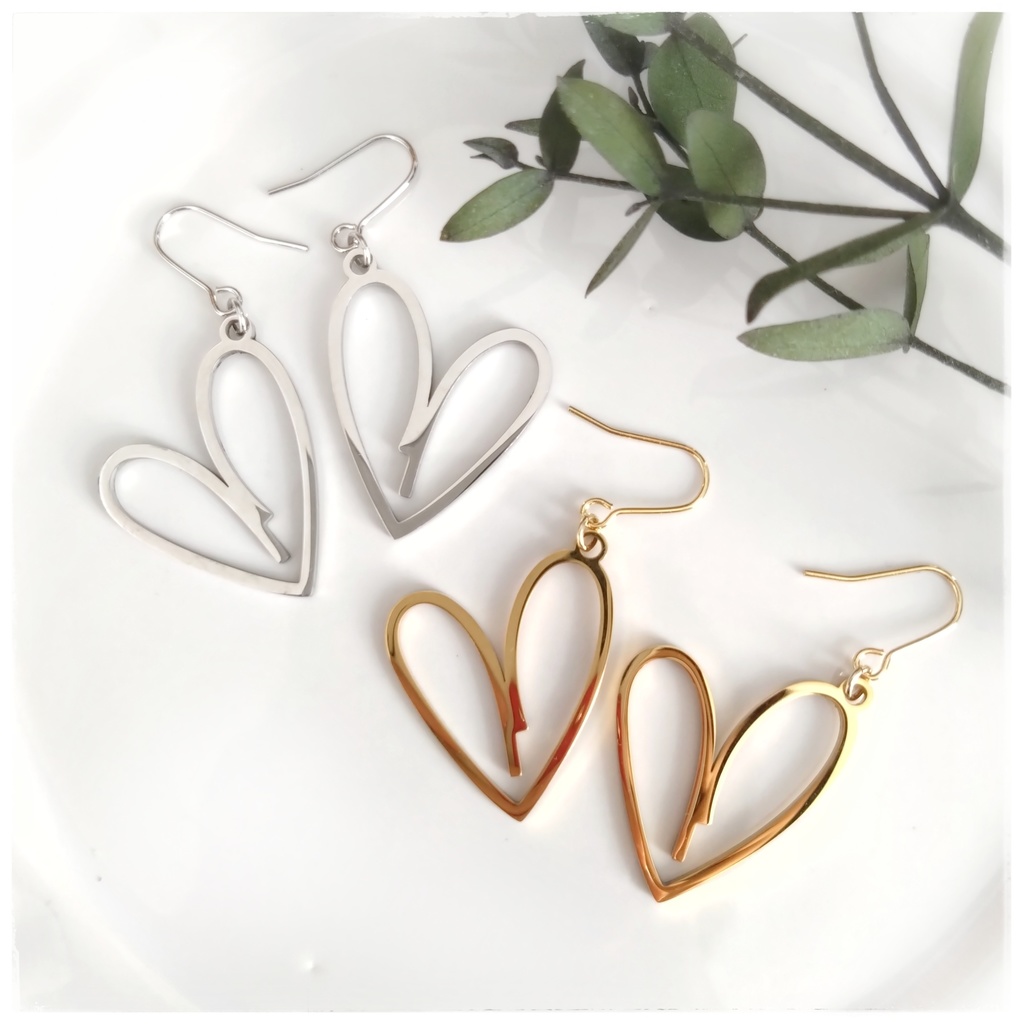 ステンレスハート♡ピアス/イヤリング