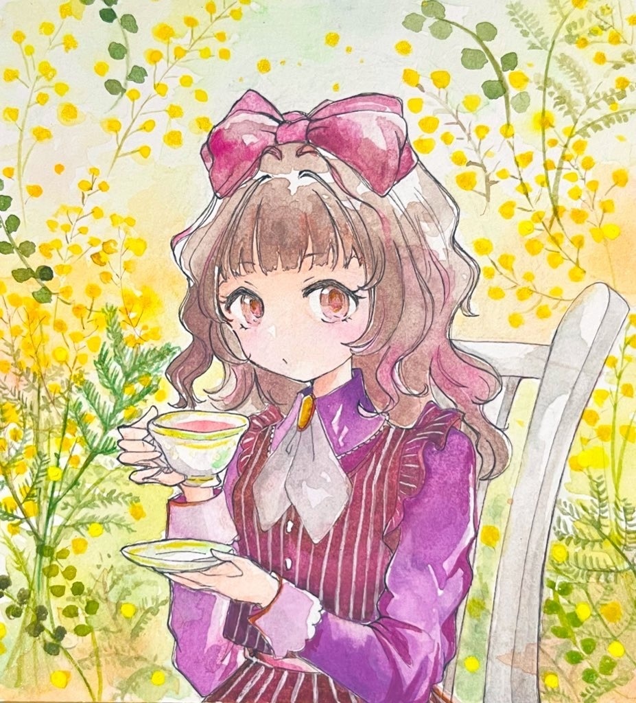 オリジナル手描きイラスト 『ほっとひといき』