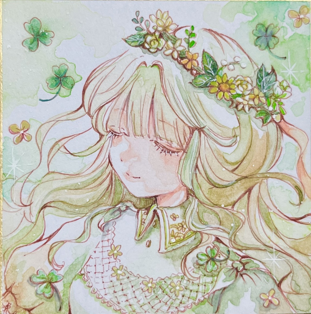 豆色紙 原画 『きみどりちゃん』