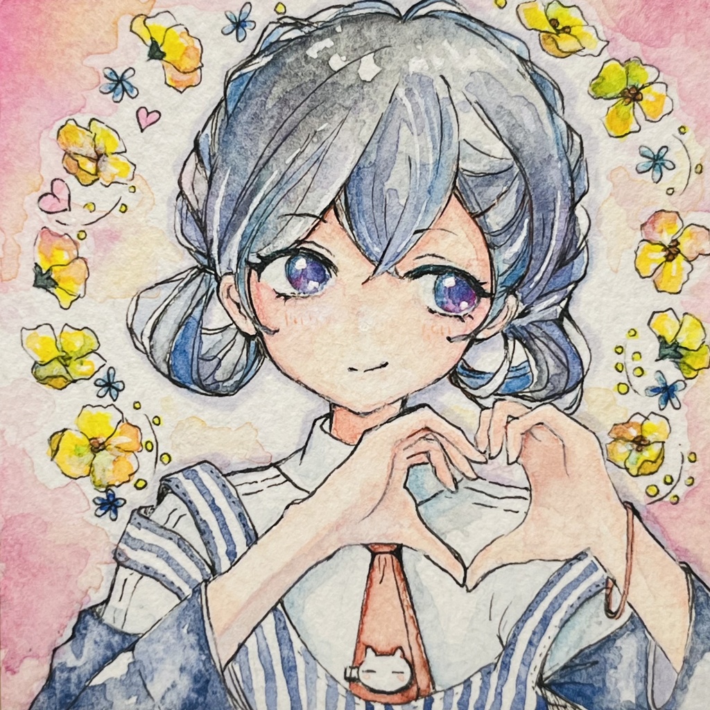豆色紙原画『君に届け♡』