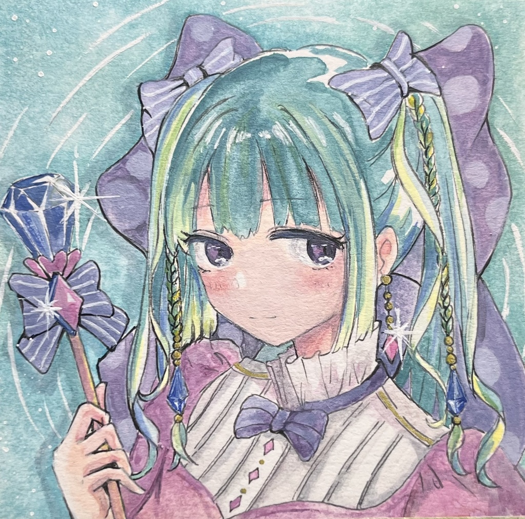 豆色紙原画『魔法少女』