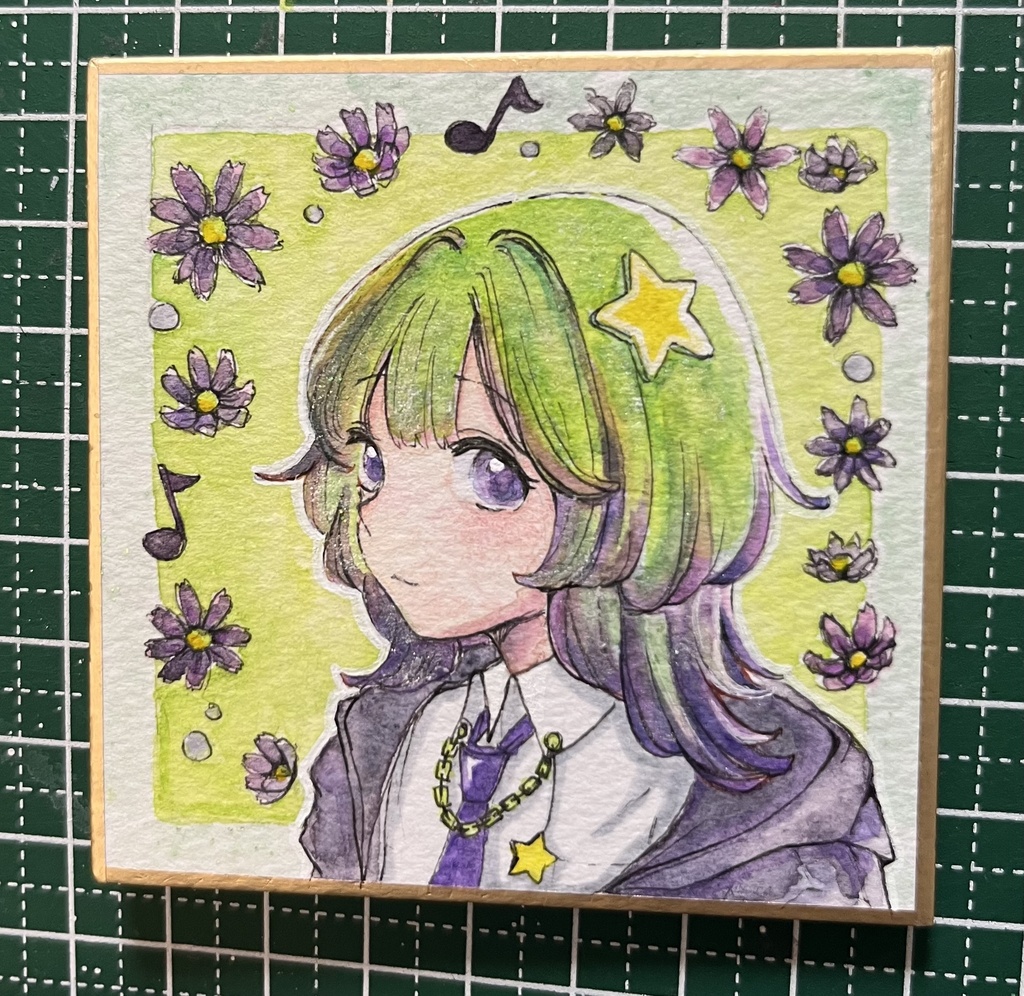 豆色紙原画『萌ちゃん』オリジナルイラスト