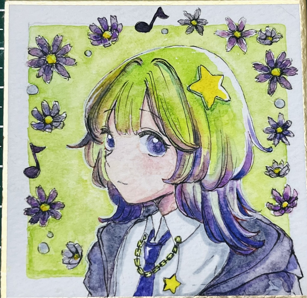 豆色紙原画『萌ちゃん』オリジナルイラスト