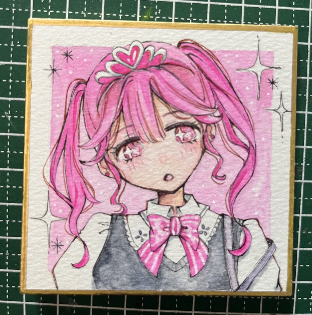 豆色紙原画『ももかちゃん』オリジナルイラスト