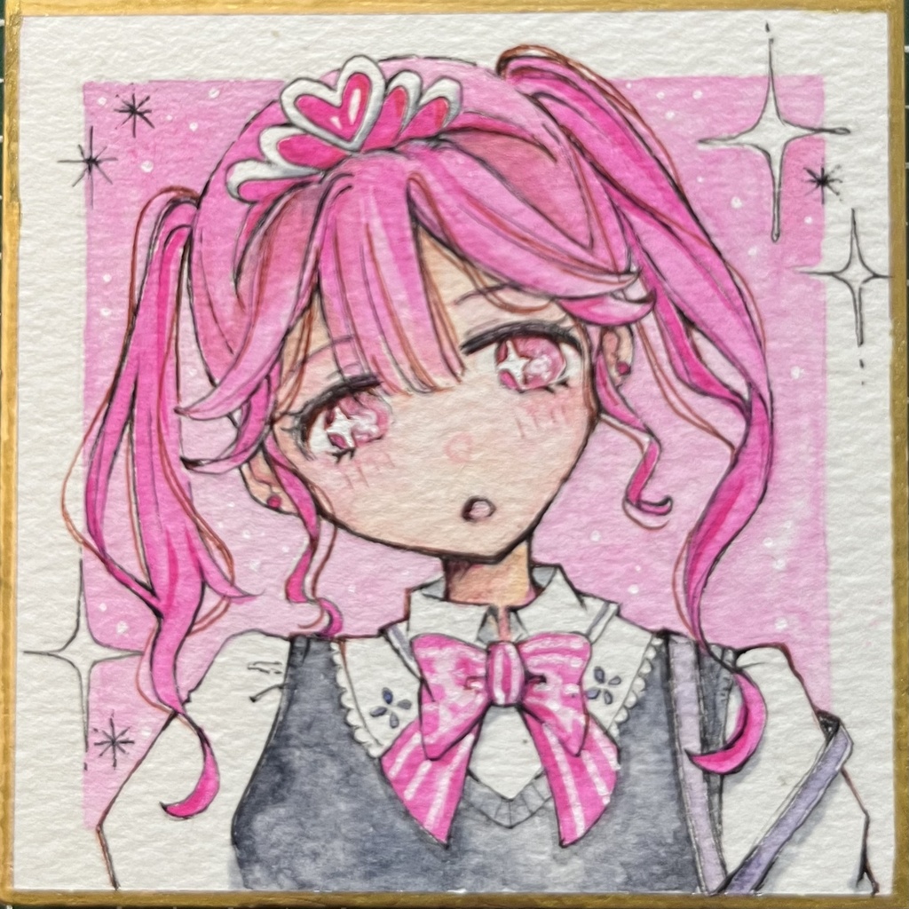豆色紙原画『ももかちゃん』オリジナルイラスト