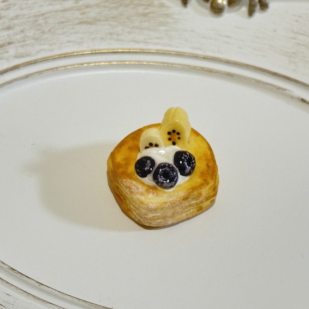 【1/3,4,6サイズ】ブルーベリーとバナナのデニッシュ(大)