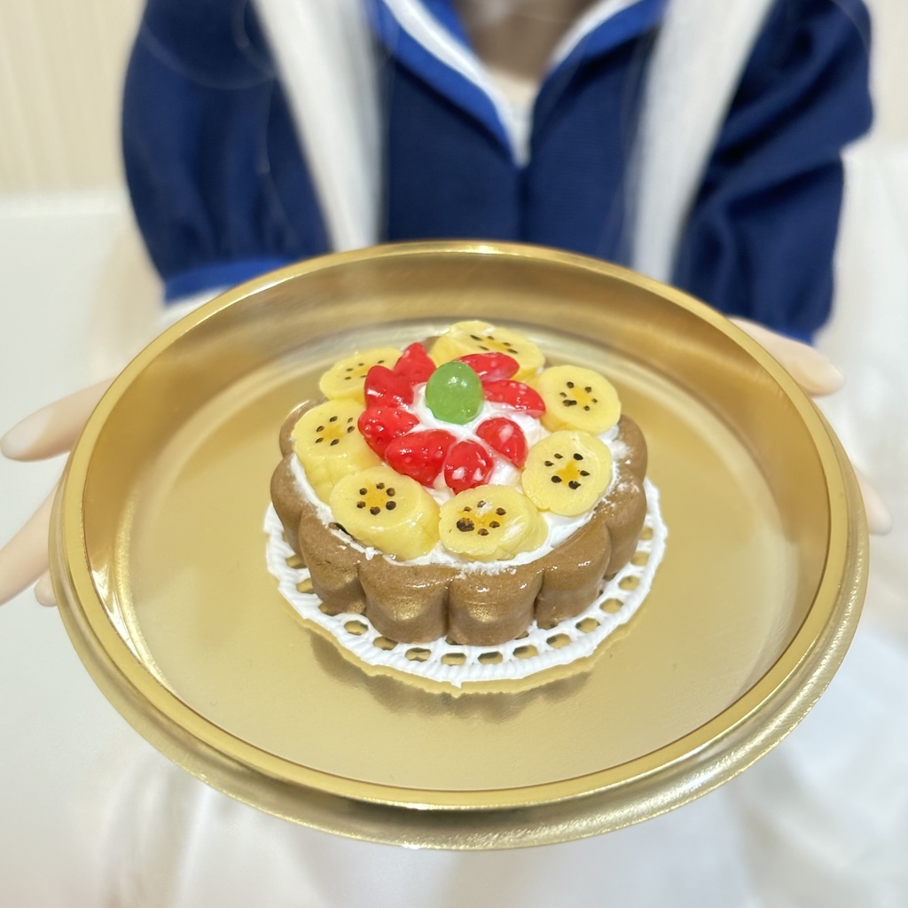 【1/3,4,6サイズ】バナナといちごのタルト(チョコレート)