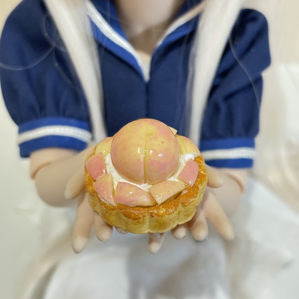 【1/3,4,6サイズ】まるごと桃タルト(桃)