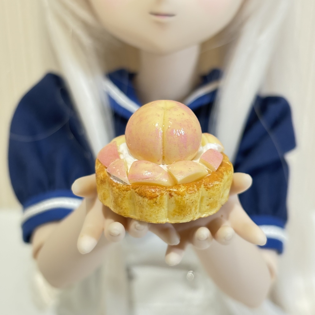 【1/3,4,6サイズ】まるごと桃タルト(桃)