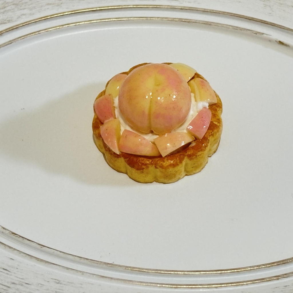 【1/3,4,6サイズ】まるごと桃タルト(桃)