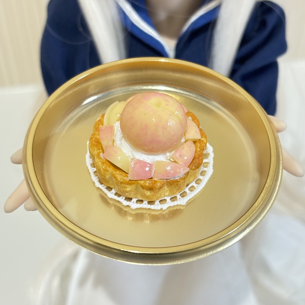 【1/3,4,6サイズ】まるごと桃タルト(桃)