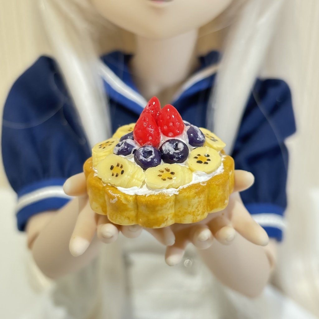 【1/3,4,6サイズ】バナナとブルーベリーのタルト