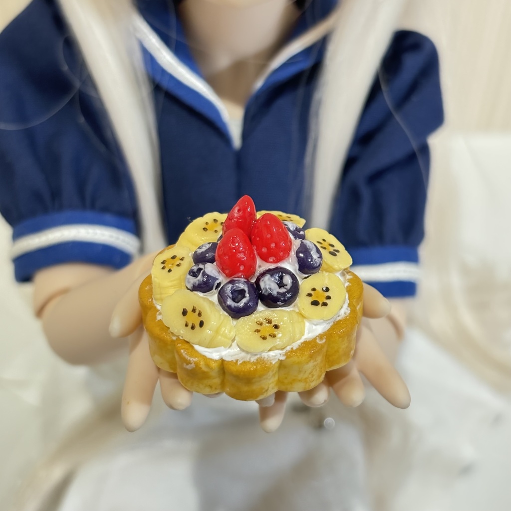 【1/3,4,6サイズ】バナナとブルーベリーのタルト