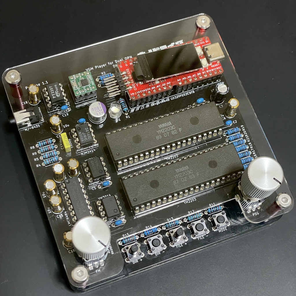 NanoDrive Dual OPL (YM2203) VGM プレーヤー