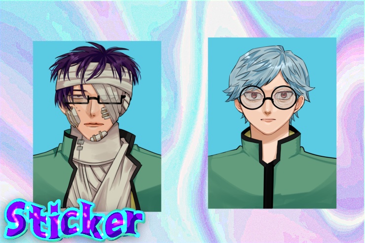 証明写真風ステッカー