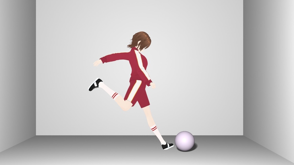 [Blender][VRM][Void]サッカーのポーズアセット(5個入り)