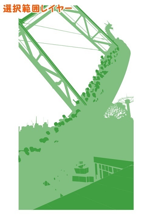 【マンガ背景用素材】【遊園地】K_アトラクション_SBS③【夜/昼/トーンなしセット】【3変化対応】