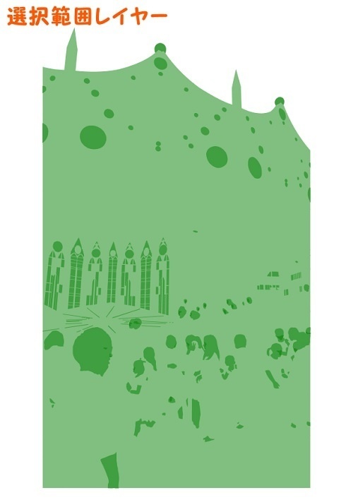 【マンガ背景用素材】【遊園地】K_アトラクション_BE②【夜/昼/トーンなしセット】【3変化対応】