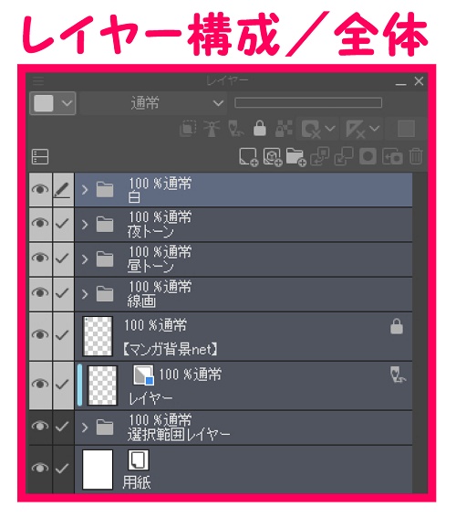 【マンガ背景用素材】【遊園地】K園内_遊歩道③【夜/昼/トーンなしセット】【3変化対応】【zip転送で中身はclipファィル】