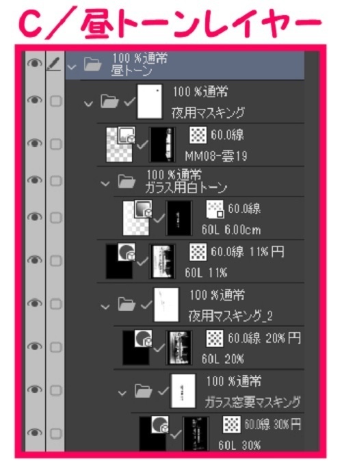 【マンガ背景用素材】【コンビニ】F_外観_1【夜/昼/トーンなしセット】【3変化対応】【zip転送で中身はclipファィル】