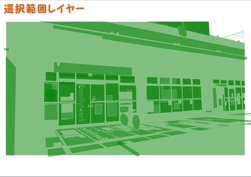 【マンガ背景用素材】【コンビニ】F_外観④【夜/昼/トーンなしセット】【3変化対応】【zip転送で中身はclipファィル】