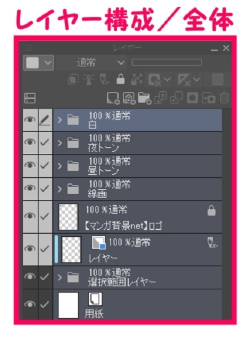 【マンガ背景用素材】【コンビニ】F_外観④【夜/昼/トーンなしセット】【3変化対応】【zip転送で中身はclipファィル】