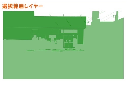 【マンガ背景用素材】【ドラッグストア】W_外観_8【夜/昼/トーンなしセット】【3変化対応】【zip転送で中身はclipファィル】