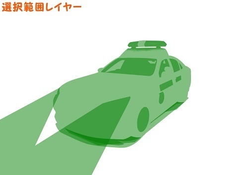 【マンガ背景用素材】【警察】パトカーB③【夜/昼/トーンなしセット】【3変化対応】【zip転送で中身はclipファィル】