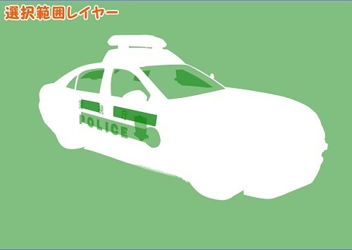 【マンガ背景用素材】【警察】パトカーB⑥【夜/昼/トーンなしセット】【3変化対応】【zip転送で中身はclipファィル】