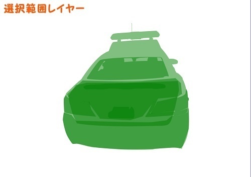 【マンガ背景用素材】【警察】パトカーB⑮【夜/昼/トーンなしセット】【3変化対応】【zip転送で中身はclipファィル】
