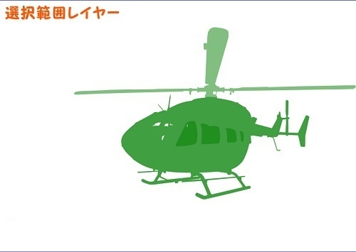 【マンガ背景用素材】【警察】ヘリコプターA②【夜/昼/トーンなしセット】【3変化対応】【zip転送で中身はclipファィル】
