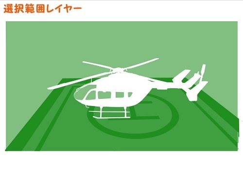 【マンガ背景用素材】【警察】ヘリコプターA④【夜/昼/トーンなしセット】【3変化対応】【zip転送で中身はclipファィル】