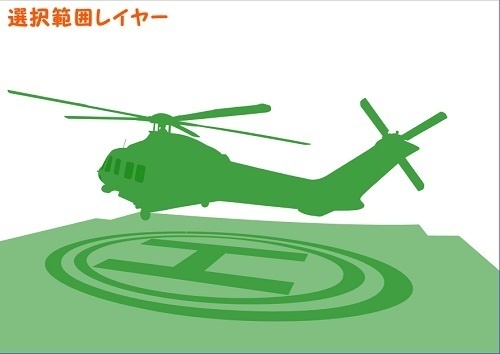【マンガ背景用素材】【警察】ヘリコプターC④【夜/昼/トーンなしセット】【3変化対応】【zip転送で中身はclipファィル】