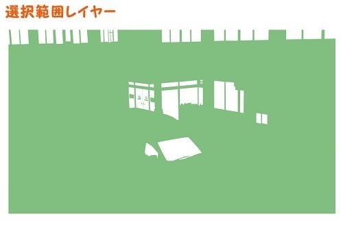 【マンガ背景用素材】【病院】(大)外観⑮【夜/昼/トーンなしセット】【3変化対応】【zip転送で中身はclipファィル】