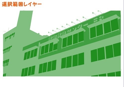 【マンガ背景用素材】【病院】(大)外観⑭【夜/昼/トーンなしセット】【3変化対応】【zip転送で中身はclipファィル】