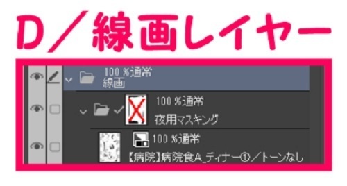 【マンガ背景用素材】【病院】病院食A_ディナー①【夜/昼/トーンなしセット】【3変化対応】【zip転送で中身はclipファィル】