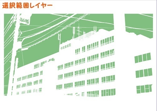 【マンガ背景用素材】【病院】(大)外観⑬【夜/昼/トーンなしセット】【3変化対応】【zip転送で中身はclipファィル】