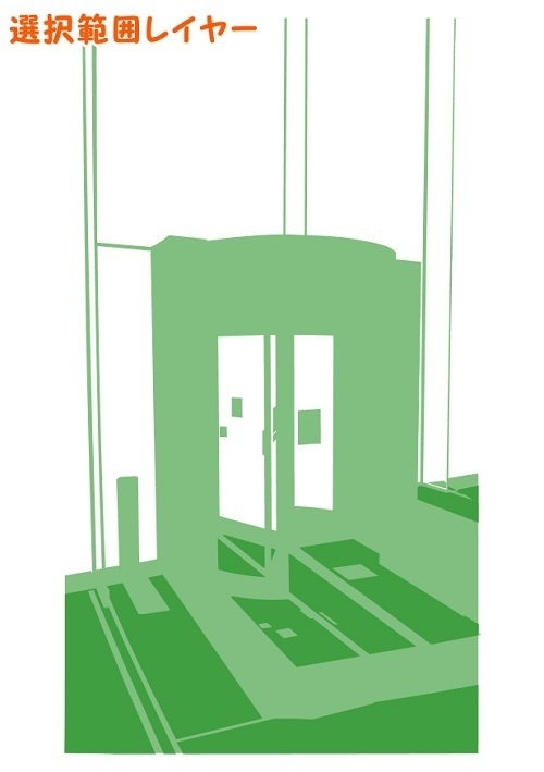 【マンガ背景用素材】【水道橋】高層ホテル_裏口①【夜/昼/トーンなしセット】【3変化対応】【zip転送で中身はclipファィル】