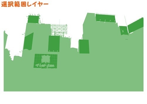 【マンガ背景用素材】【池袋】池袋駅東口駅前②【夜/昼/トーンなしセット】【3変化対応】【zip転送で中身はclipファィル】